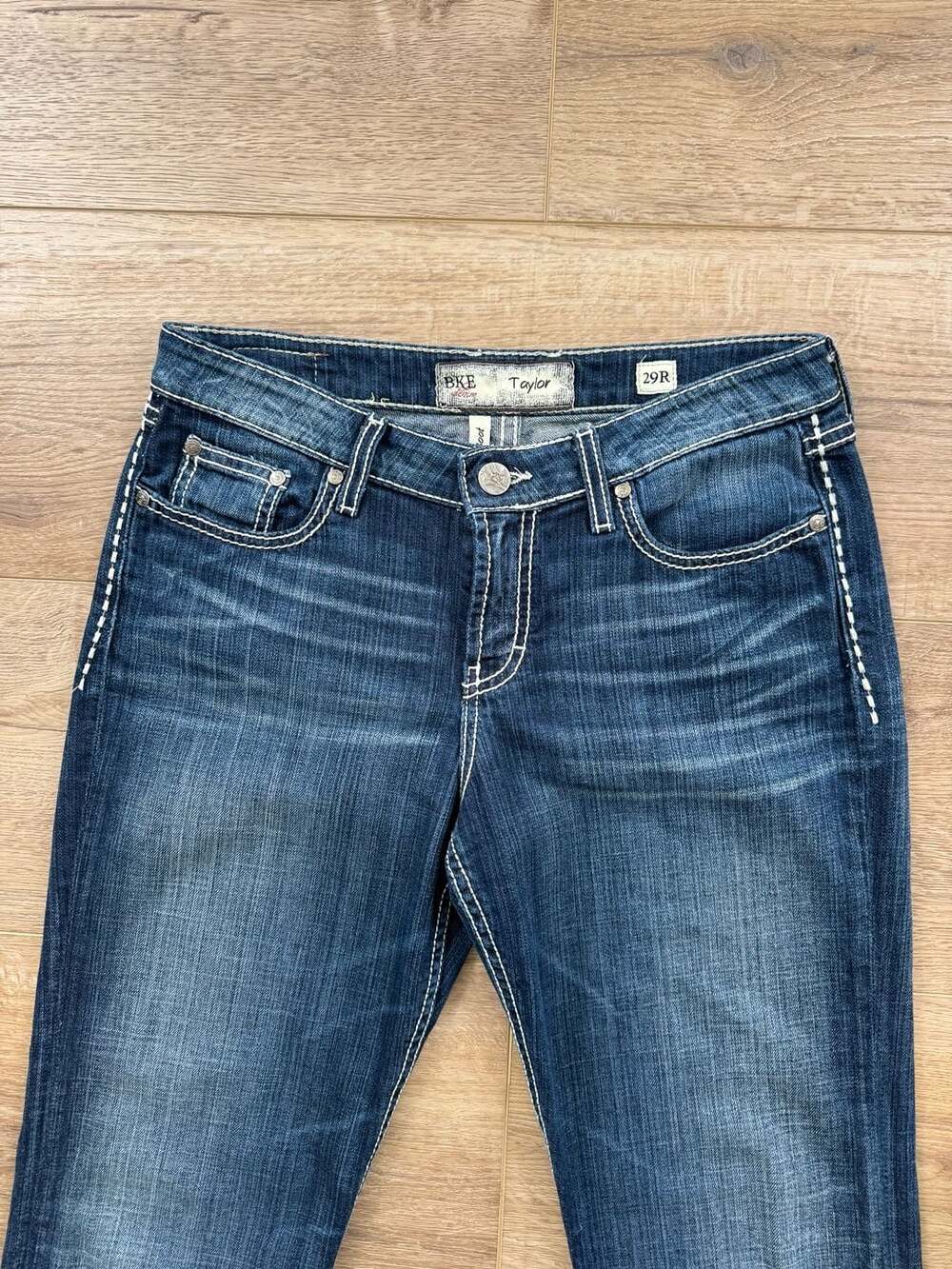 BKE Taylor Bootcut Jeans Women’s 29R Dark Wash Stretch Mid Rise Classic Denim - Picture 7 of 16